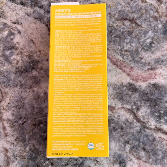 OOTD EVE VEGAN DARK CIRCLE EYE SERUM -VITAMIN C - Picture 9 of 16